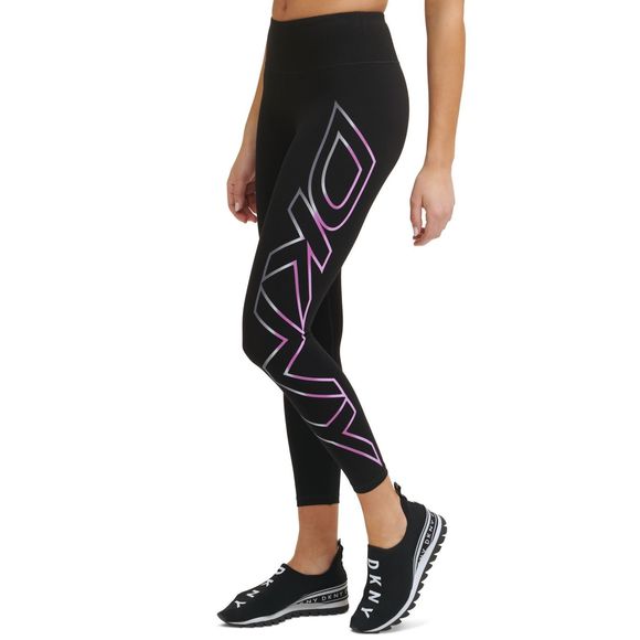 DKNY Womens Sport Ombre-Logo High-Waist 7/8 Leggings,X-Small - Picture 1 of 1